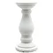 image cut out on white background of matt white column-inspired candle holder