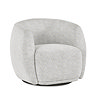 image cut out on white background of cream rounded swivel chair