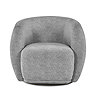 front on image cut out on white background of grey swivel chair