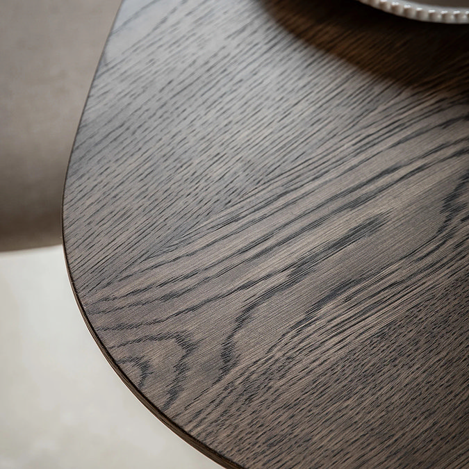 Small wooden dining table lostock close up