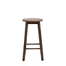 side on image cut out on white background of wooden smoked oak bar stool