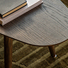 close up image of smoked oak coffee tabletop