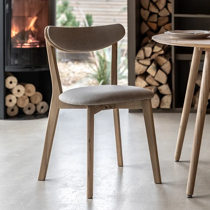 Lostock Wooden Dining Chair Pair