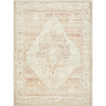 image cut out on white background of tan and ivory rug with vintage patterns