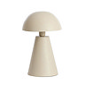 image cut out on white background of light grey matt domed lamp