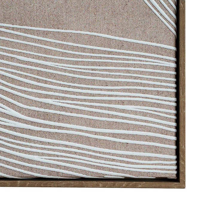 Lunora Line Art in Frame in brown and white