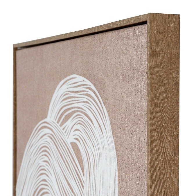 Lunora Line Art in Frame in brown and white