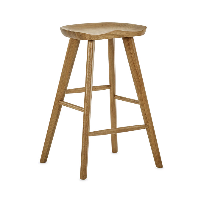 cut out image of oak barstool