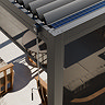 close up image of aluminium frame of garden pergola