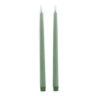 sage led wax dinner candles image 1