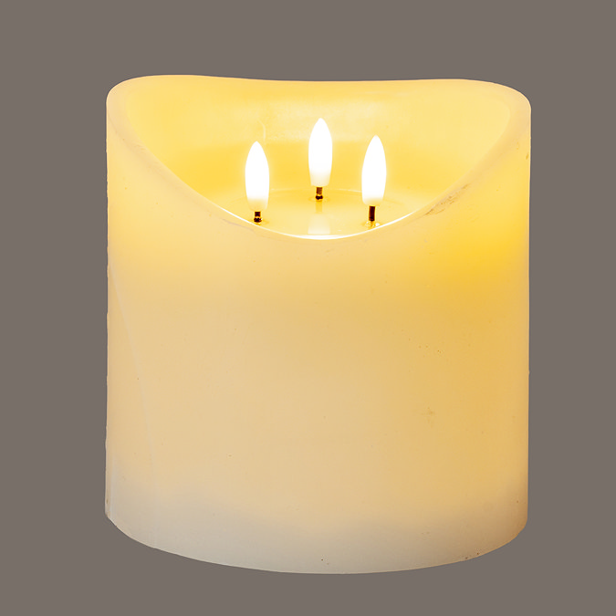 Natural glow melted LED candle image 2