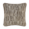 Ada stripe chocolate brown cushion 43x43cm front image 3