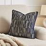 Ada stripe cushion navy on settee image 1