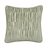 Ada Cut velvet stripe sage cushion 43x43 front image 3