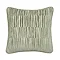 Ada Cut velvet stripe sage cushion 43x43 front image 3