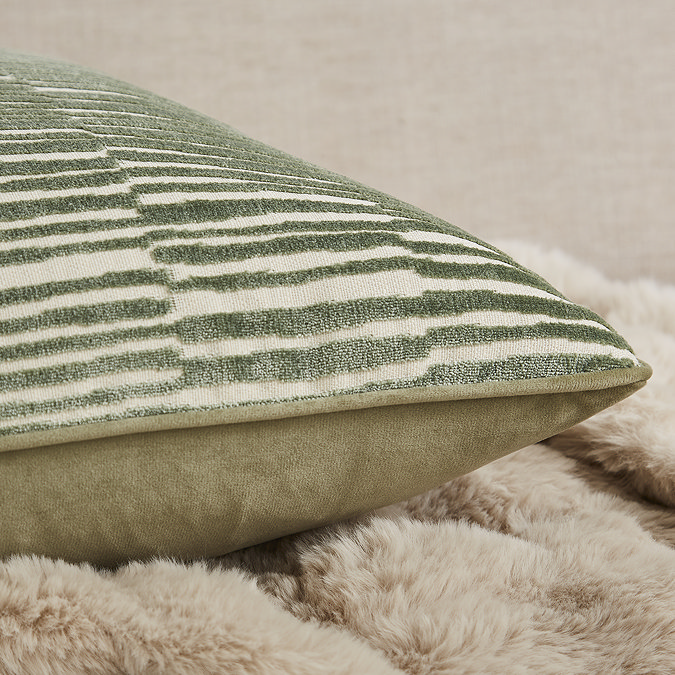 Ada sage 55x55cm sage cushion close up image 2