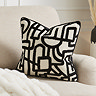 Arabella cushion 43x43 in black on settee image 1