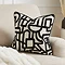 Arabella cushion 43x43 in black on settee image 1