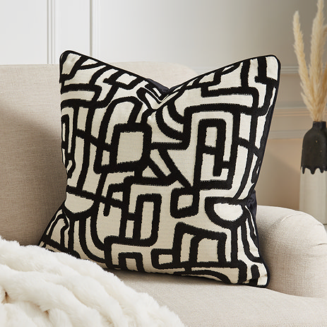 Arabella 55x55 in black on settee image 1