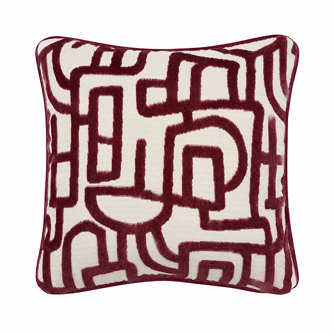 Arabella 43x43cm_Sage_M01 Burgundy