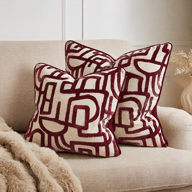 Arabella 55x55cm_Sage_M01 Burgundy