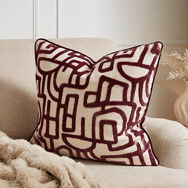 Arabella 55x55cm_Sage_M01 Burgundy