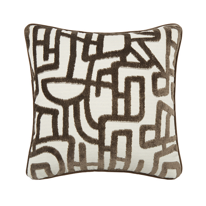 Arabella chocolate brown cushion front product image 2