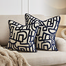 Arabella 55x55 in navy on settee image 2