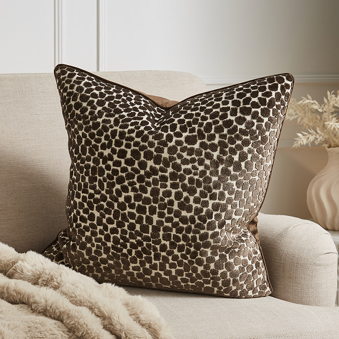 Audrey 55x55cm chocolate cushion image 1