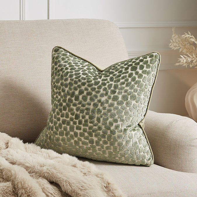 Audrey in sage cushion image 1