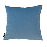 Blue Bow Velvet Cushion Reverse