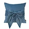 Blue Bow Velvet Cushion
