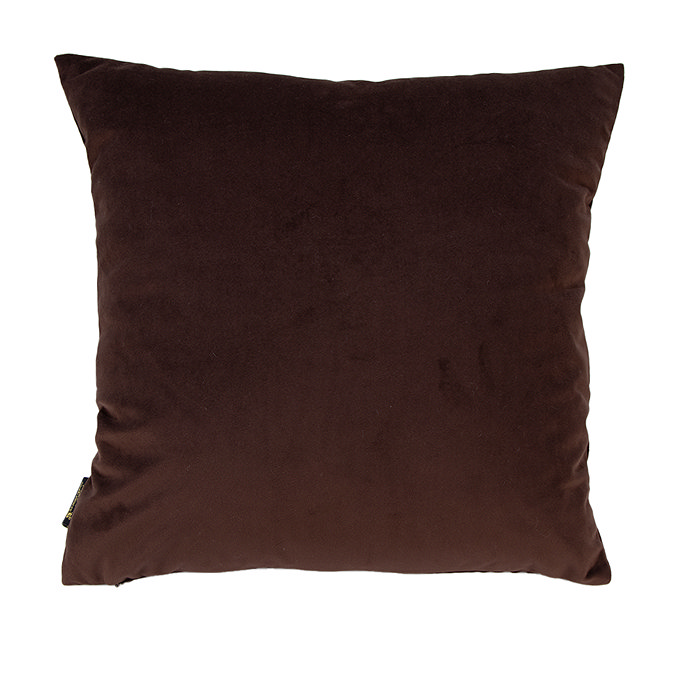 Brown Bow Velvet Cushion Back