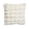 Faux fur bubble cream cushion product image 2