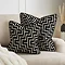 luxury geo 43x43cm black cushion sizes image 2