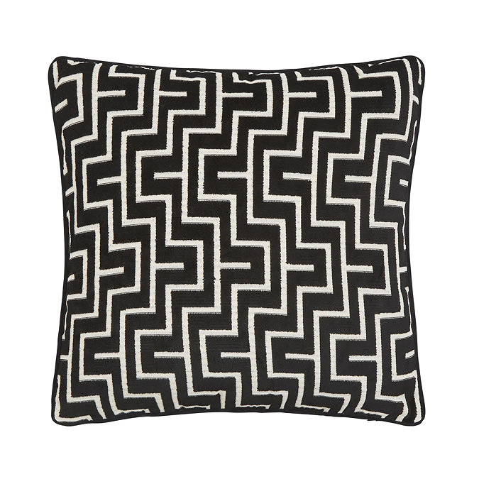 Geo black 55x55cm cushion front image 4