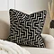 Geo black 55x55cm cushion on settee image 1