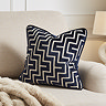 Geo navy 43x43 cushion on settee image1