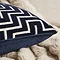 geo navy 55x55cm cushion close up image 2