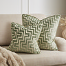 Geo 55x55cm cushion sage sizes image 3