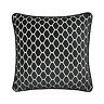 image cut out on white background of black cushion with honeycomb pattern