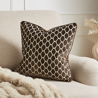 Honeycomb 43x43cm cushion on sofa image 1