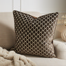 Honeycomb cushion on settee in chocolate image 1