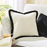 Hugo Heavy Fringe Cushion - Monochrome main image