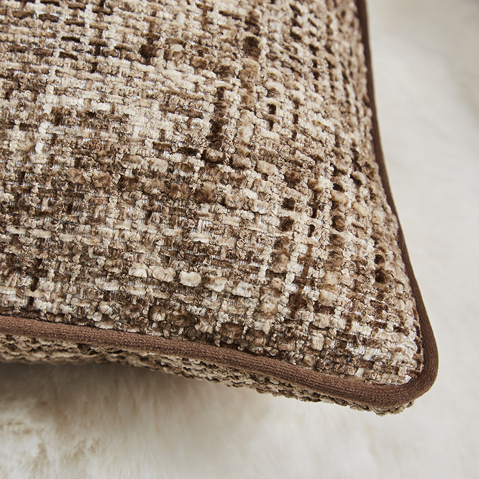 Isabella textured slub in chocolate 