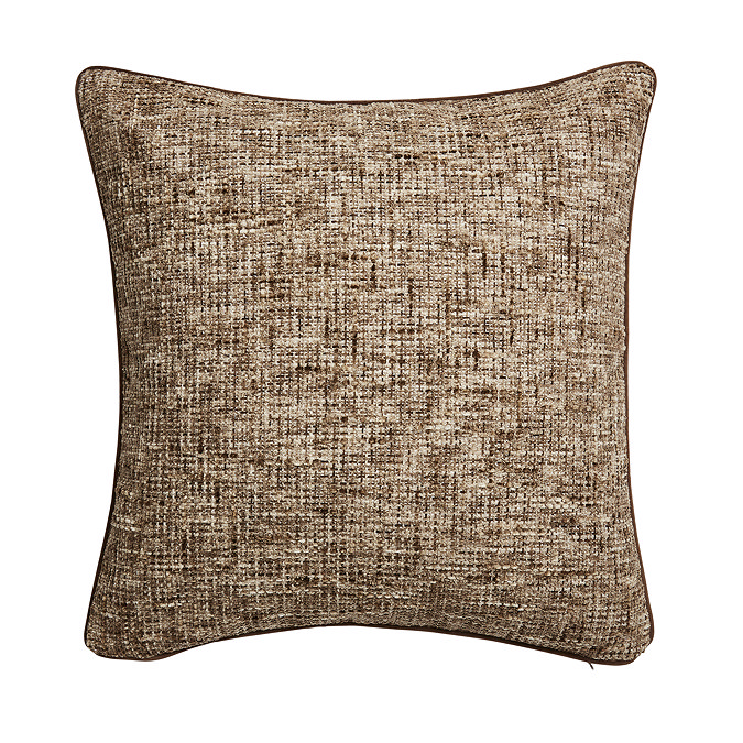 Isabella textured slub in chocolate 55x55cm product image 3