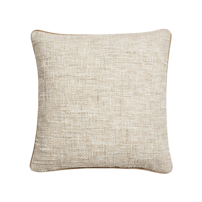 Isabella Textured slub natural cushion image 2