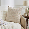 Isabella Textured slub natural cushion image 1