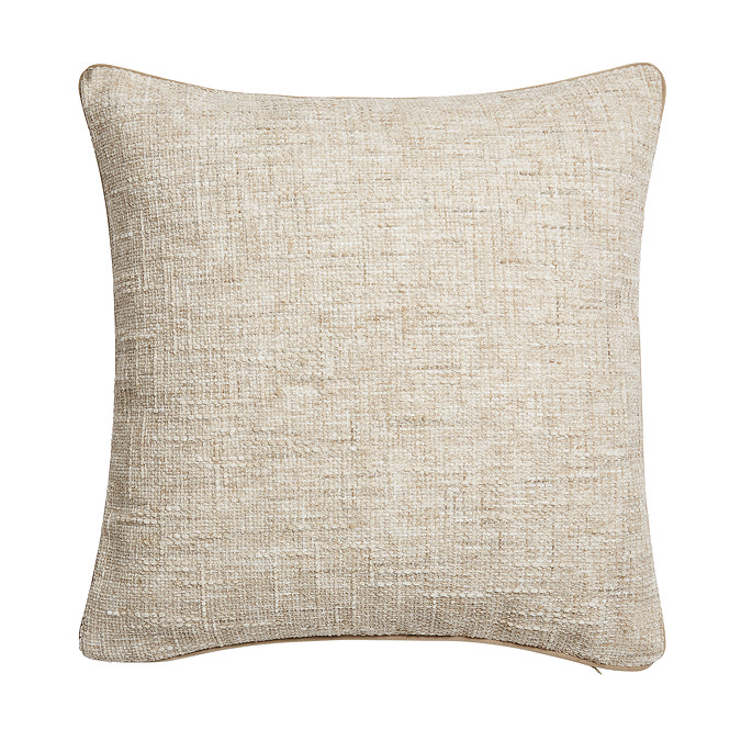 Isabella textured slub natural cushion product image 2