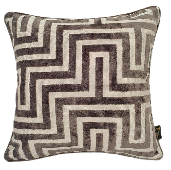 56x56 Maze Cut Cushion Choc